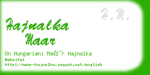 hajnalka maar business card